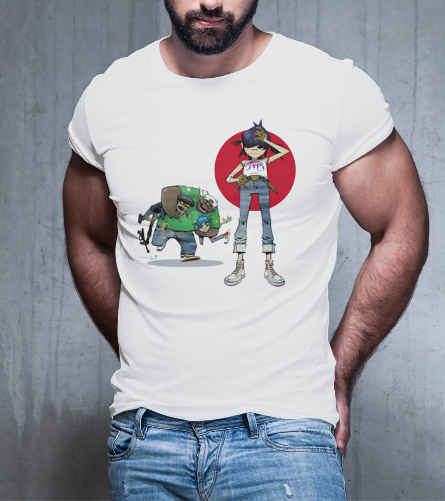 Gorillaz Limited Edition Invisible Sun Characters And Style T-Shirt