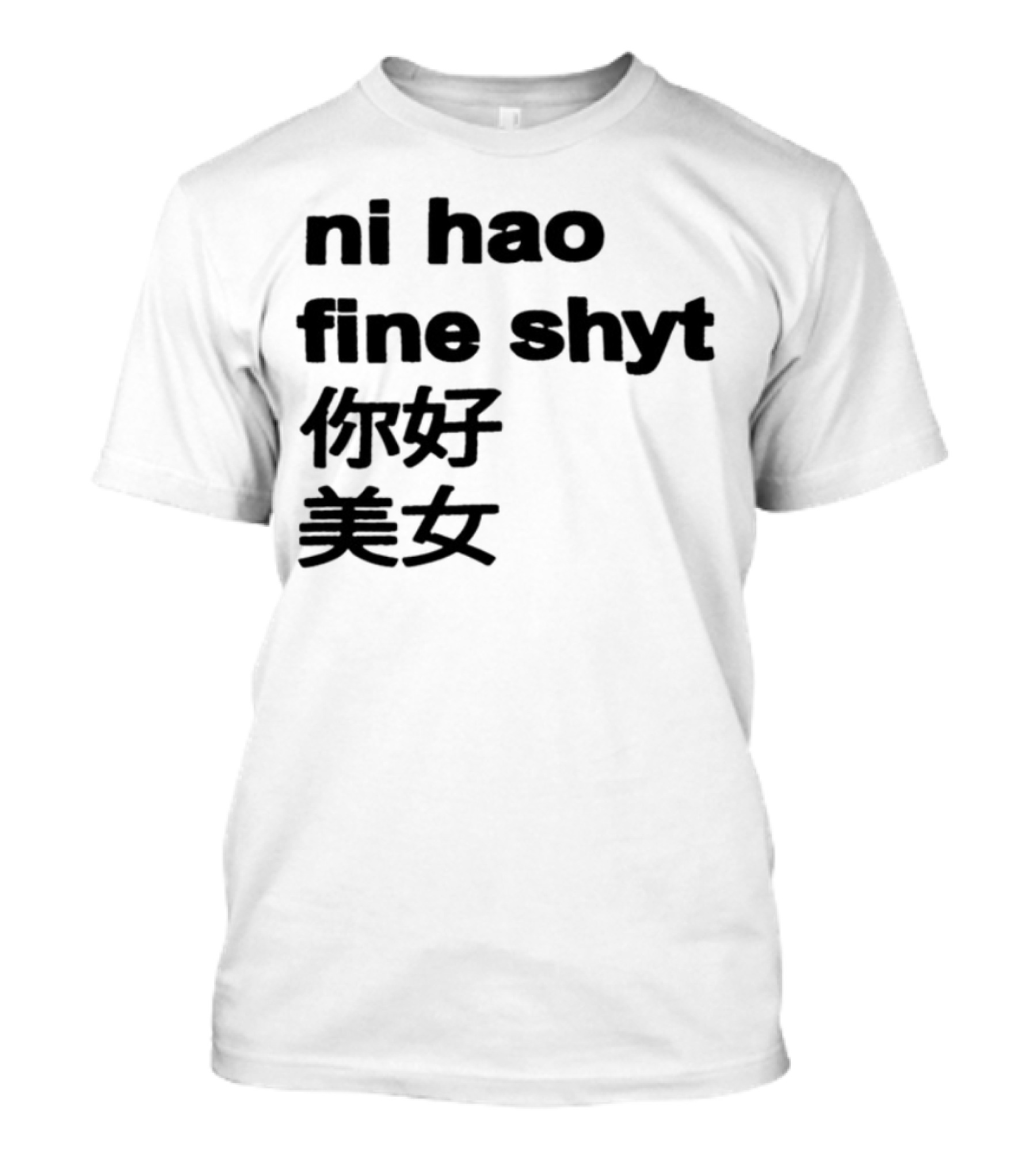 "Ni Hao Fine Shyt 你好 美女" T-Shirt