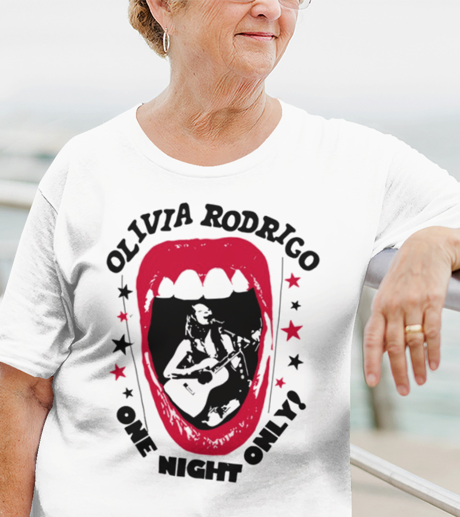 Olivia Rodrigo Vampire One Night Only Red Mouth Design T-Shirt