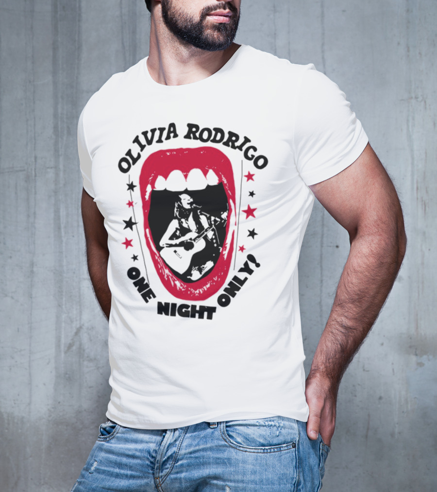 Olivia Rodrigo Vampire One Night Only Red Mouth Design T-Shirt