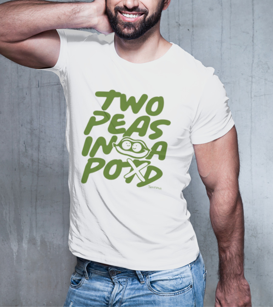 Two Peas In A Pod Cartoon Illustration By Tamera Ann 전연희 T-Shirt
