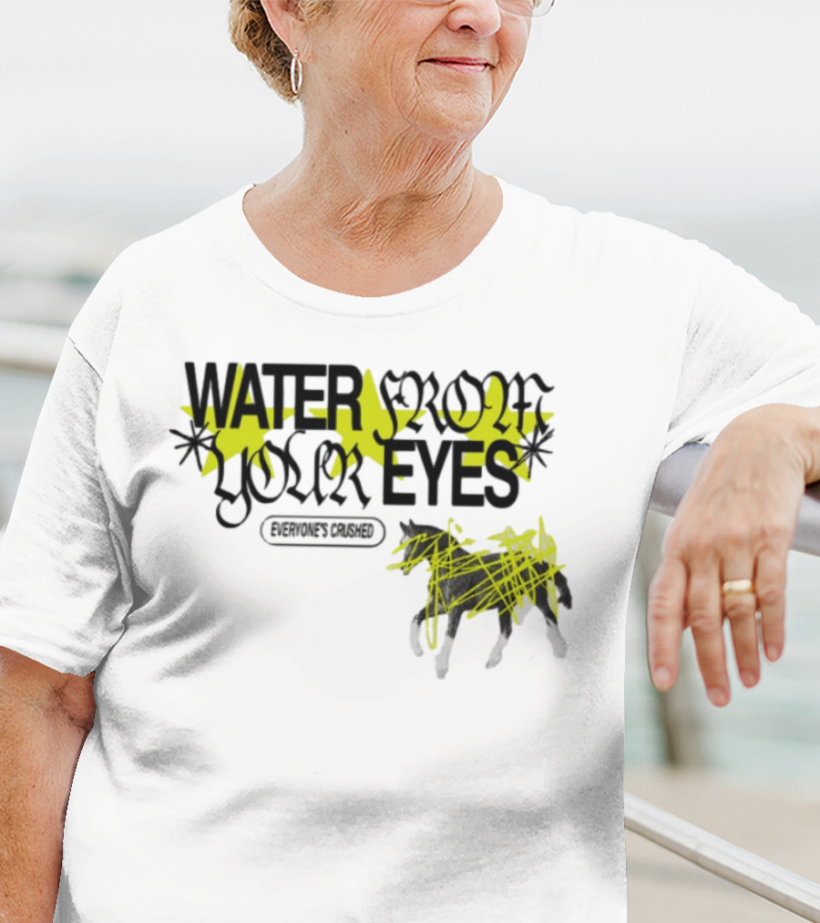 Water From Your Eyes Everyone's Crushed Abstract Yellow Scribble Horse T-Shirt