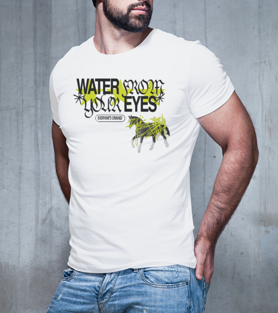 Water From Your Eyes Everyone's Crushed Abstract Yellow Scribble Horse T-Shirt