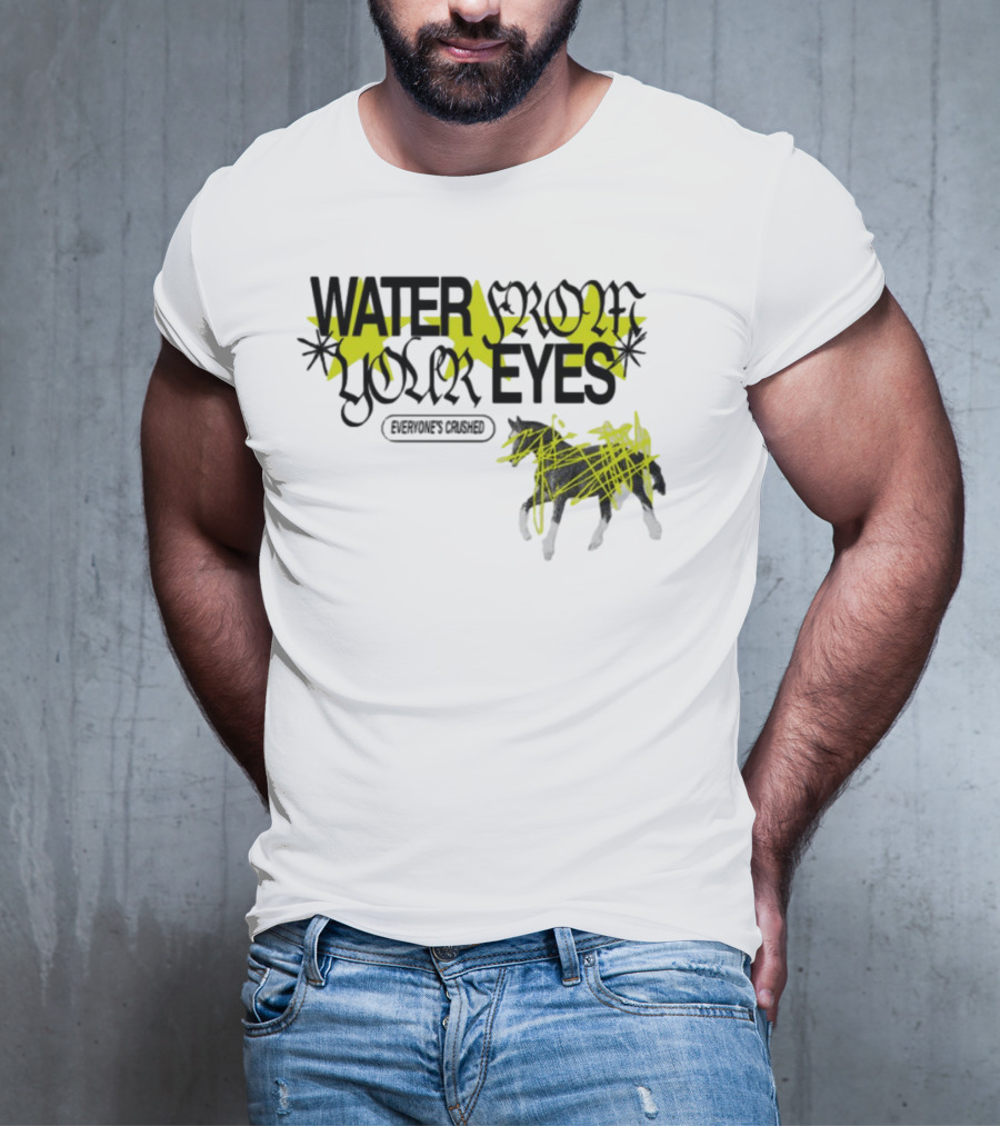 Water From Your Eyes Everyone's Crushed Abstract Yellow Scribble Horse T-Shirt