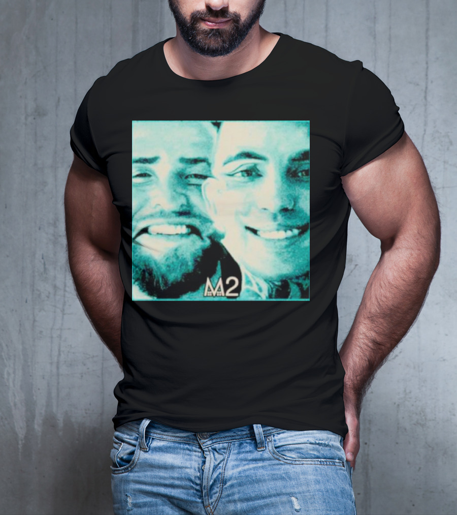 Mansionz M2 Album Cover Image With Smiling Duo T-Shirt