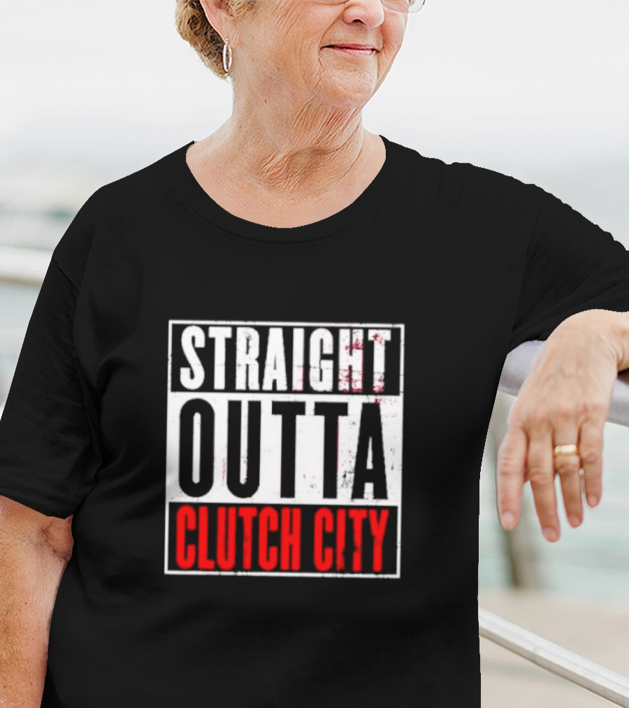 Straight Outta Clutch City Vintage Bold Lettering T-Shirt