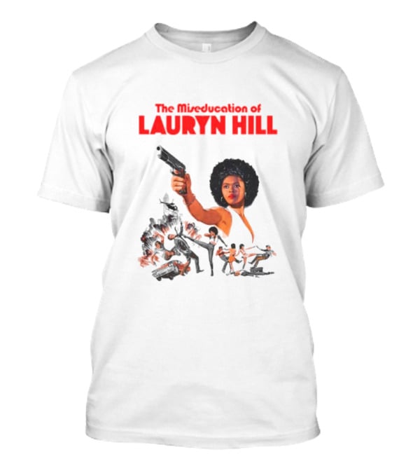 The Miseducation Of Lauryn Hill Vintage Blaxploitation-Inspired Art Gun Pose T-Shirt
