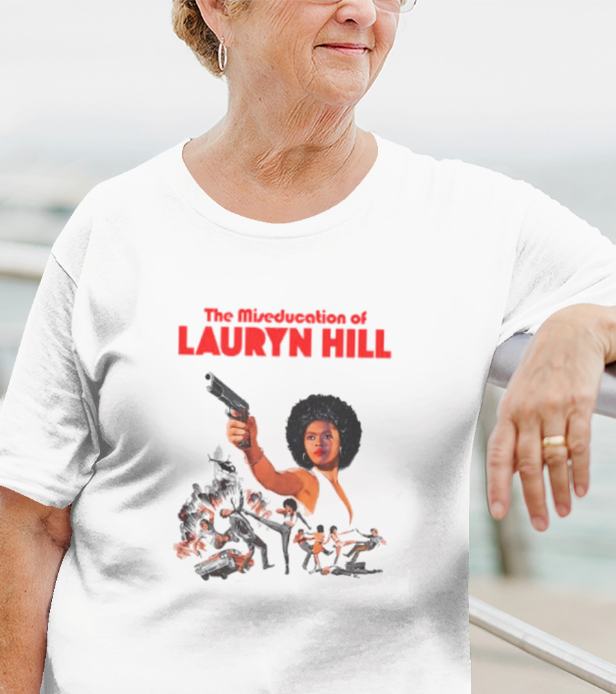 The Miseducation Of Lauryn Hill Vintage Blaxploitation-Inspired Art Gun Pose T-Shirt