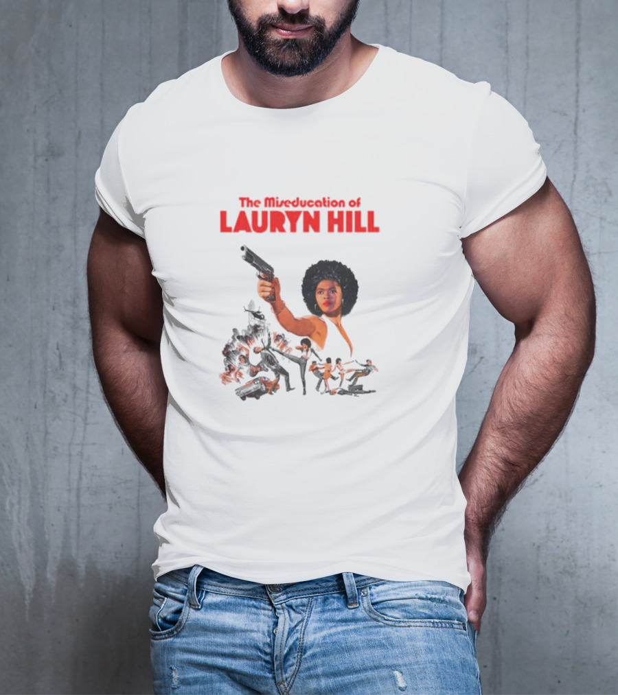 The Miseducation Of Lauryn Hill Vintage Blaxploitation-Inspired Art Gun Pose T-Shirt