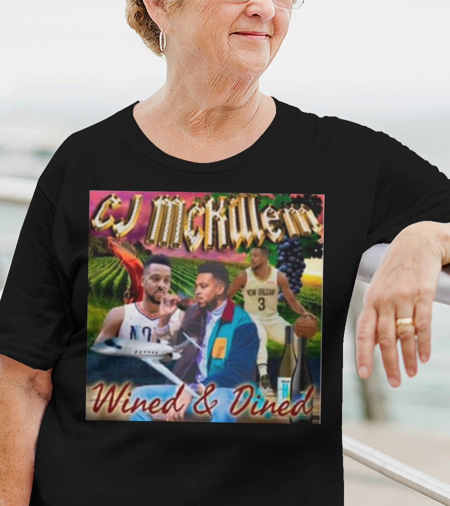 CJ McKillem Wined And Dined New Orleans Basketball Vineyard Jets T-Shirt