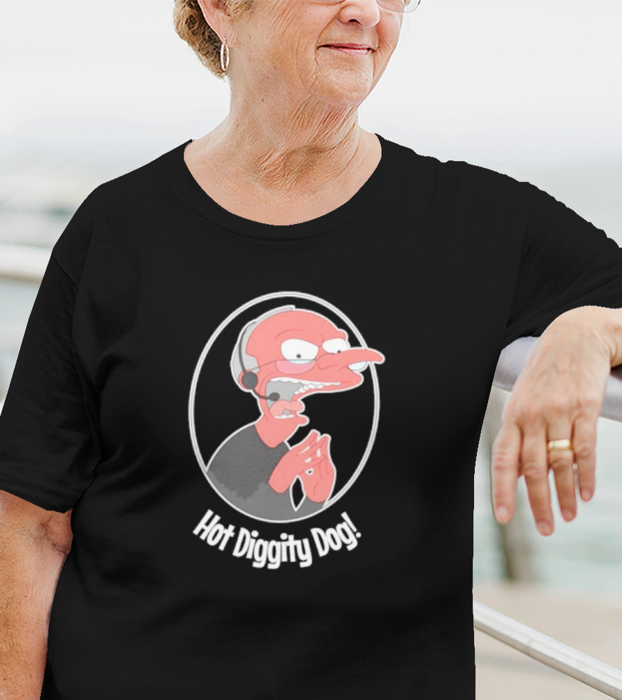 Hot Diggity Dog Mr. Brennan Cartoon Character Iconic T-Shirt