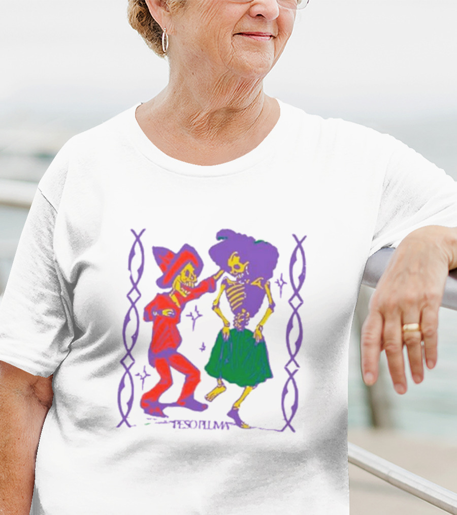 Peso Pluma Calacas Bailando Skeletons In Dance T-Shirt