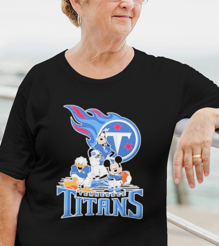 Mickey Mouse Donald Duck Goofy Tennessee Titans NFL T-Shirt