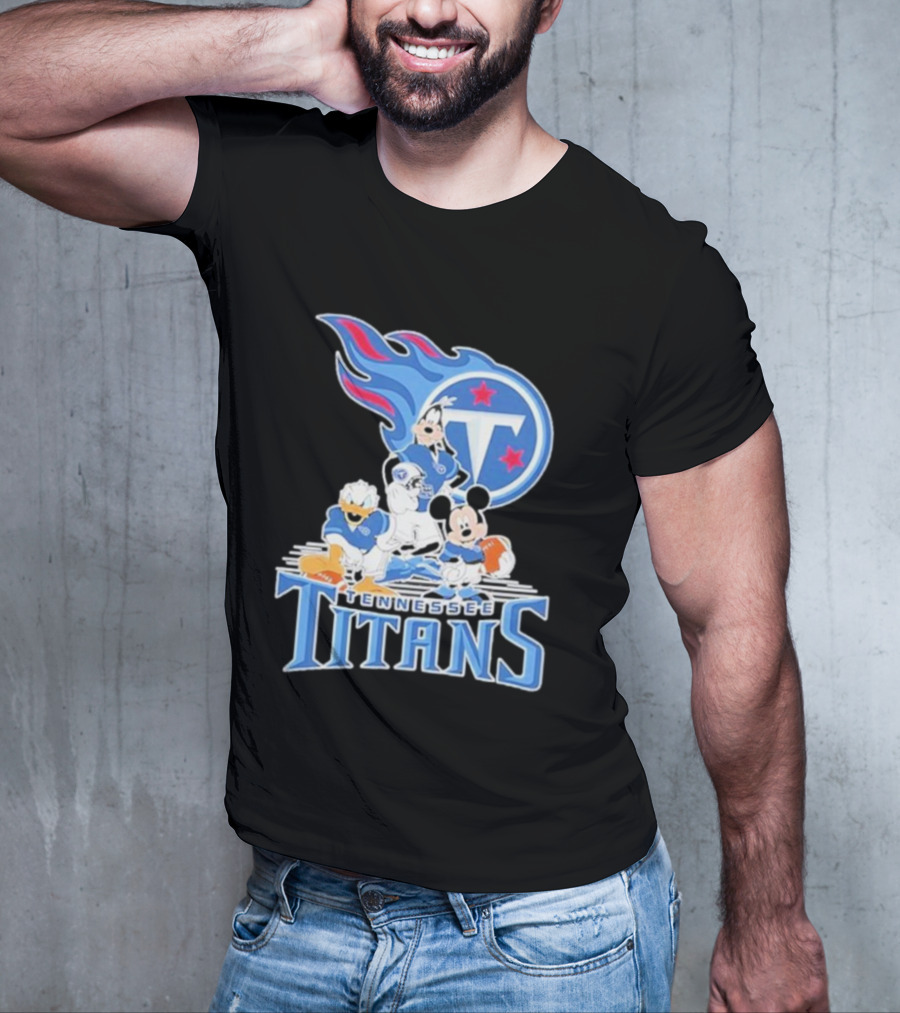 Mickey Mouse Donald Duck Goofy Tennessee Titans NFL T-Shirt