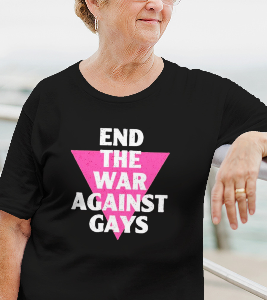 End The War Against Gays Pink Triangle T-Shirt