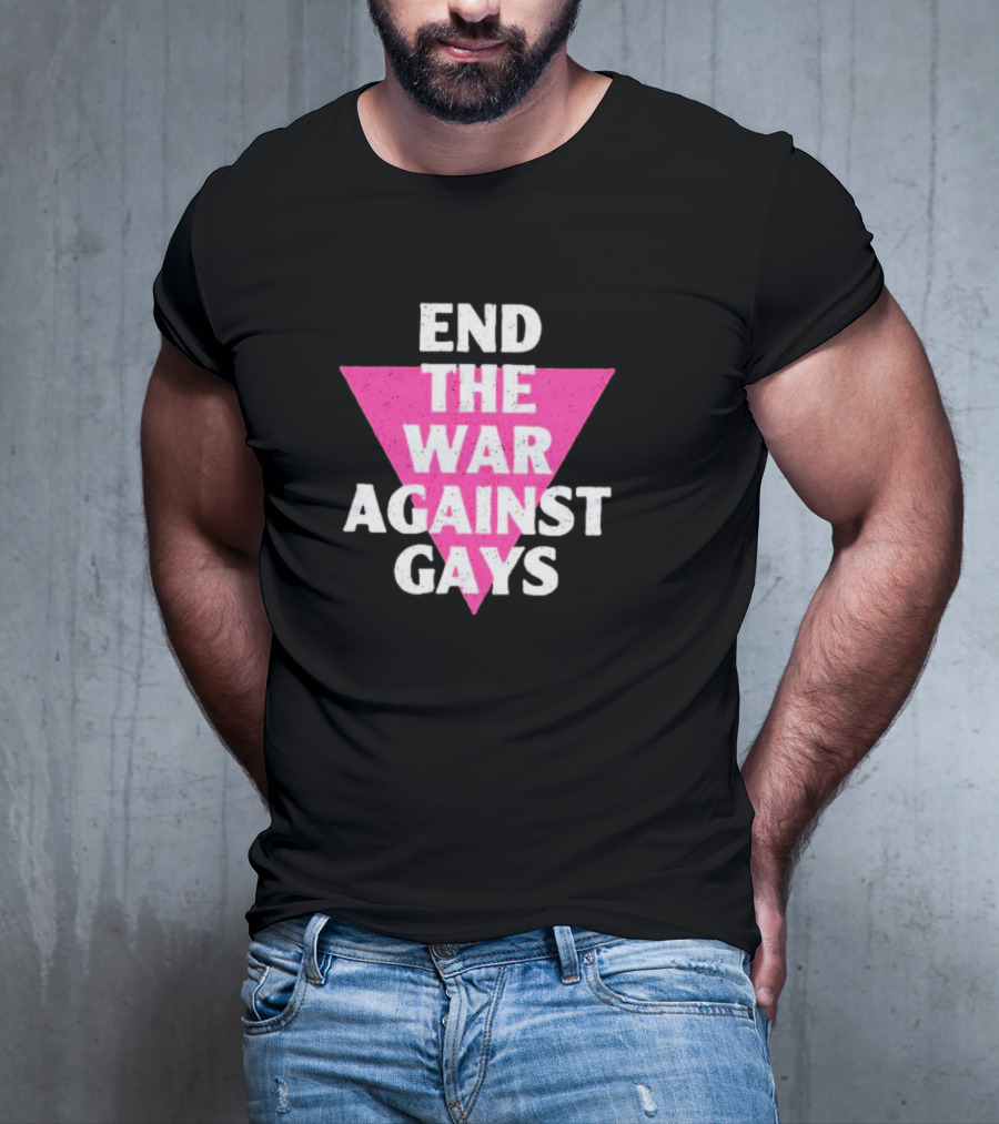 End The War Against Gays Pink Triangle T-Shirt