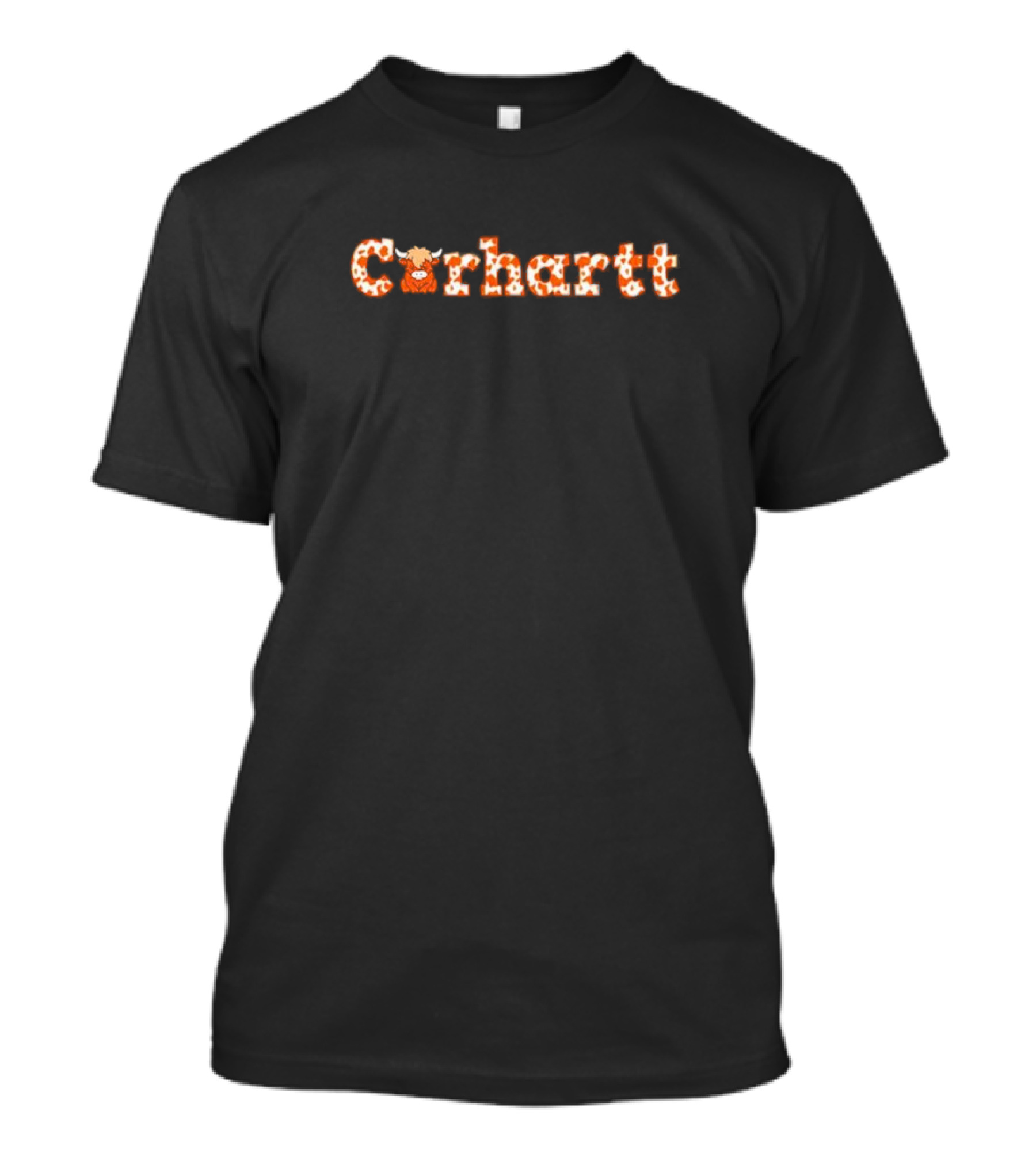 Carhartt Highland Cow Pattern Text T-Shirt