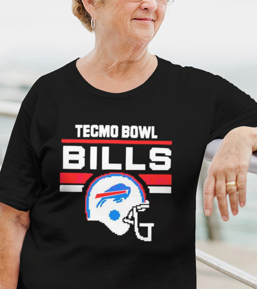 Tecmo Bowl Buffalo Bills Helmet NFL Football T-Shirt