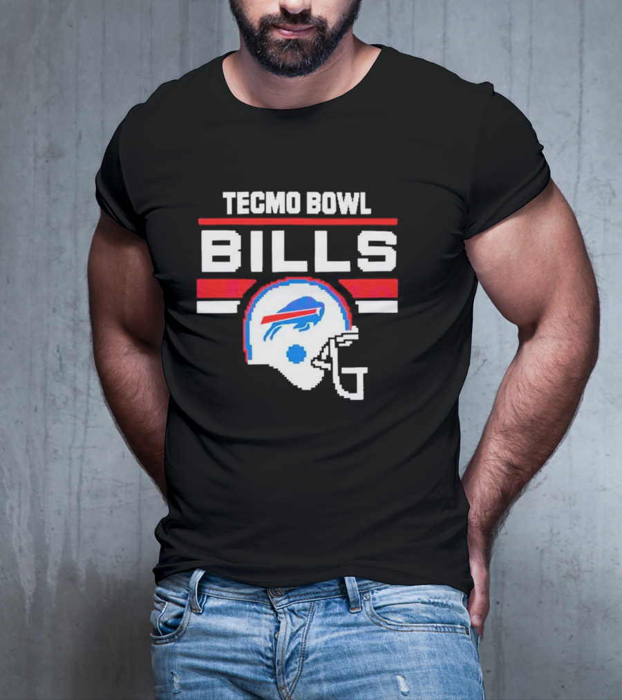 Tecmo Bowl Buffalo Bills Helmet NFL Football T-Shirt