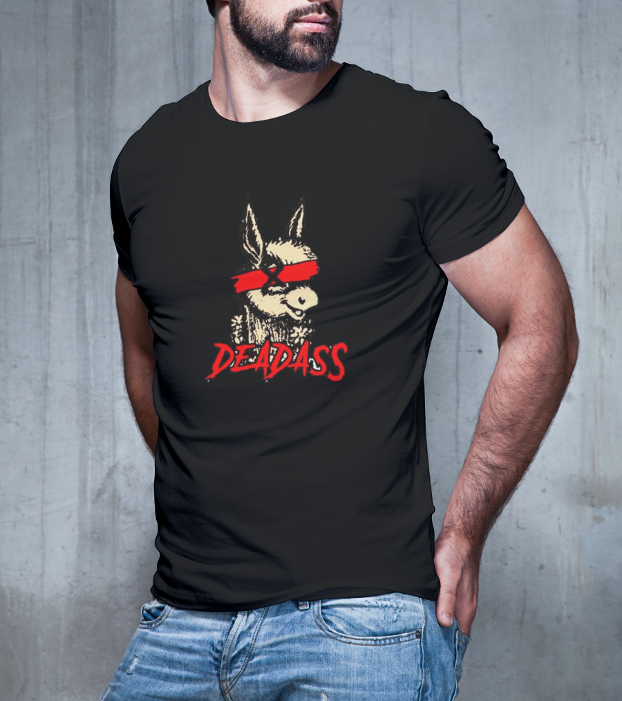 Deadass Donkey Red Blindfold T-Shirt