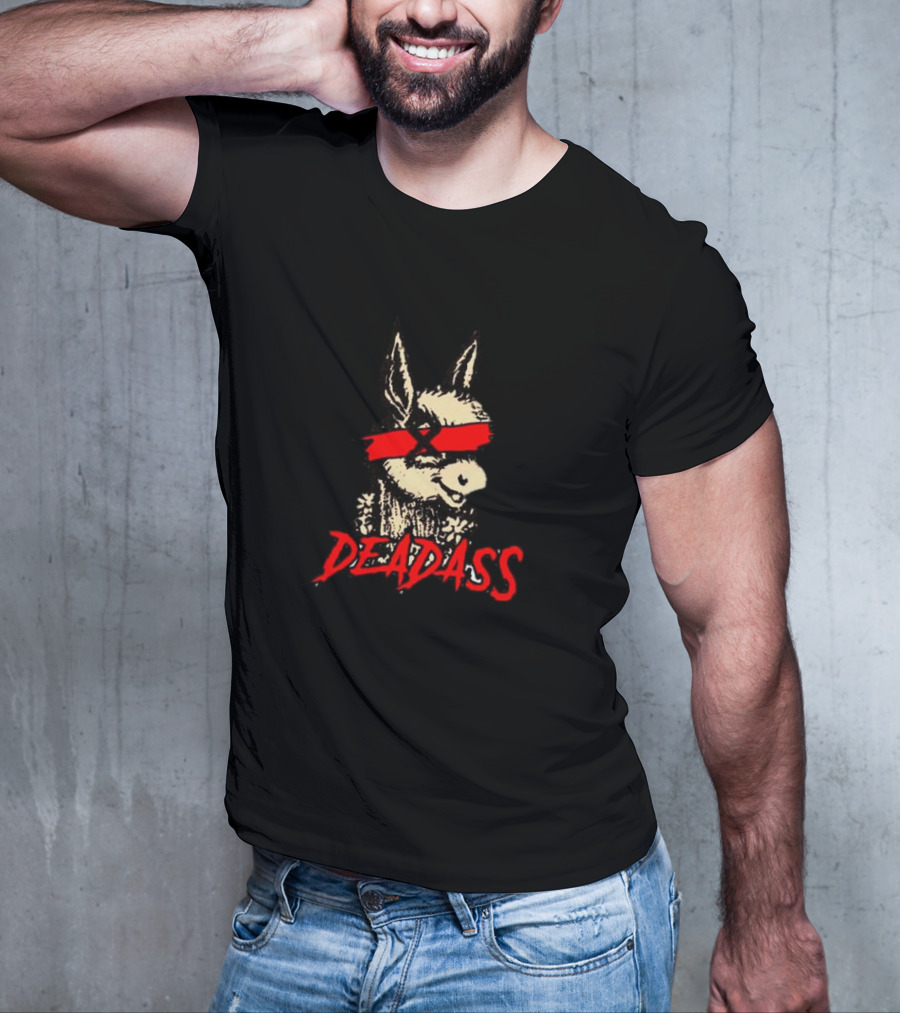 Deadass Donkey Red Blindfold T-Shirt