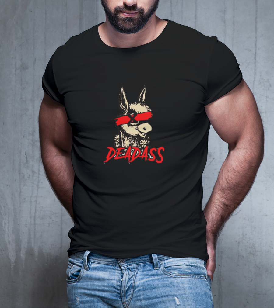 Deadass Donkey Red Blindfold T-Shirt
