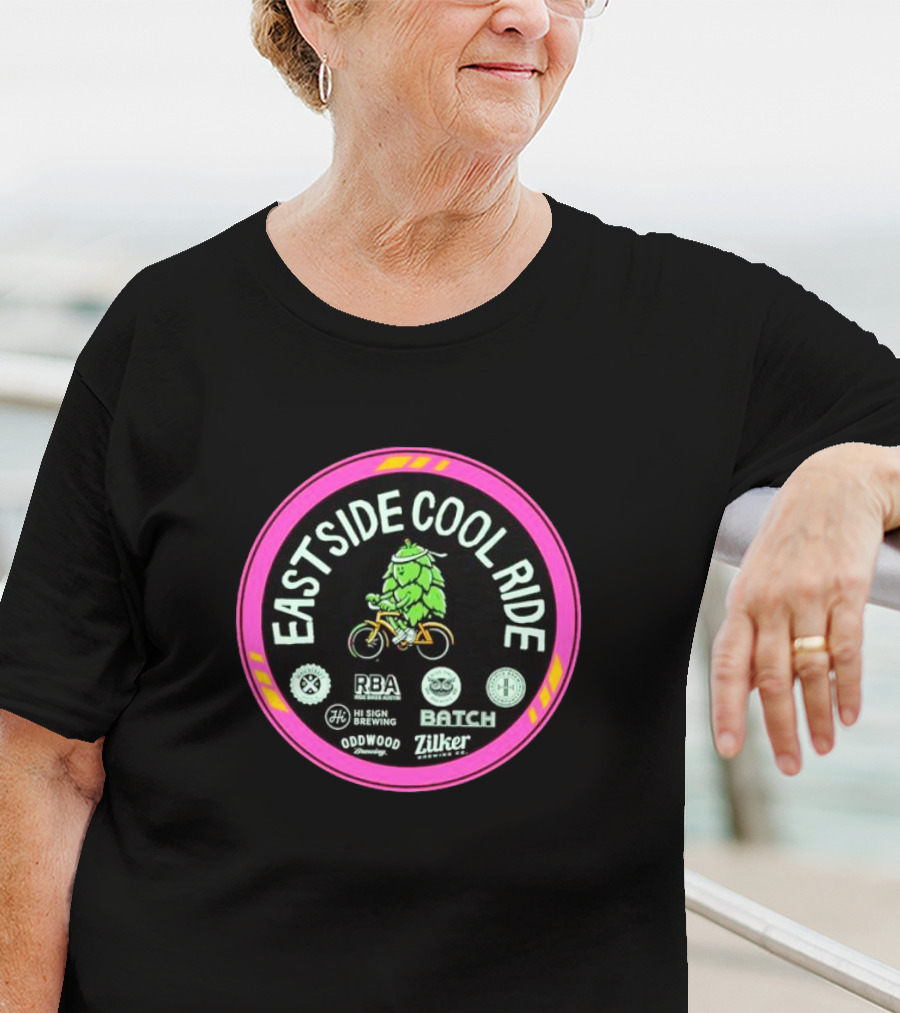 Eastside Cool Ride RBA Hi Sign Brewing Batch Zilker Oddwood Racing Event T-Shirt