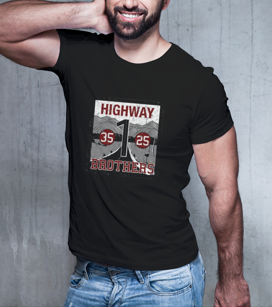 Highway 1 Brothers 35 25 Mountain Road Sign T-Shirt