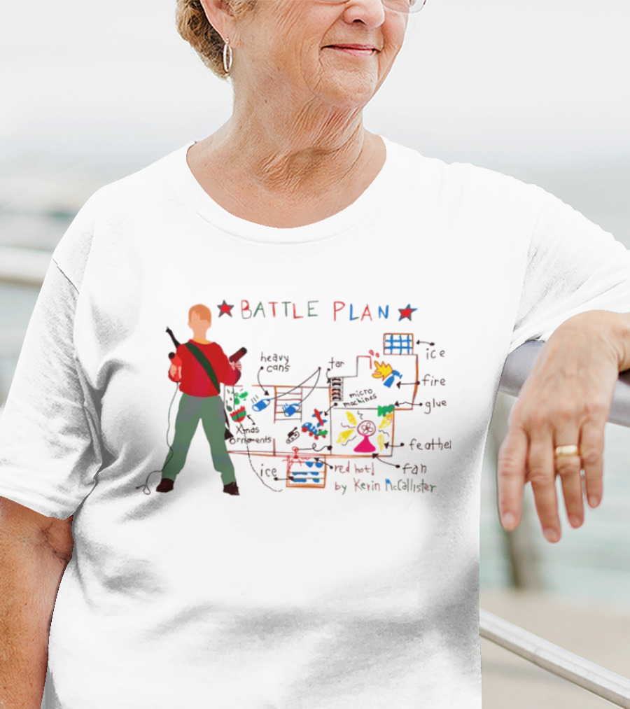 Home Alone Battle Plan Ice Fire Glue Feathers T-Shirt