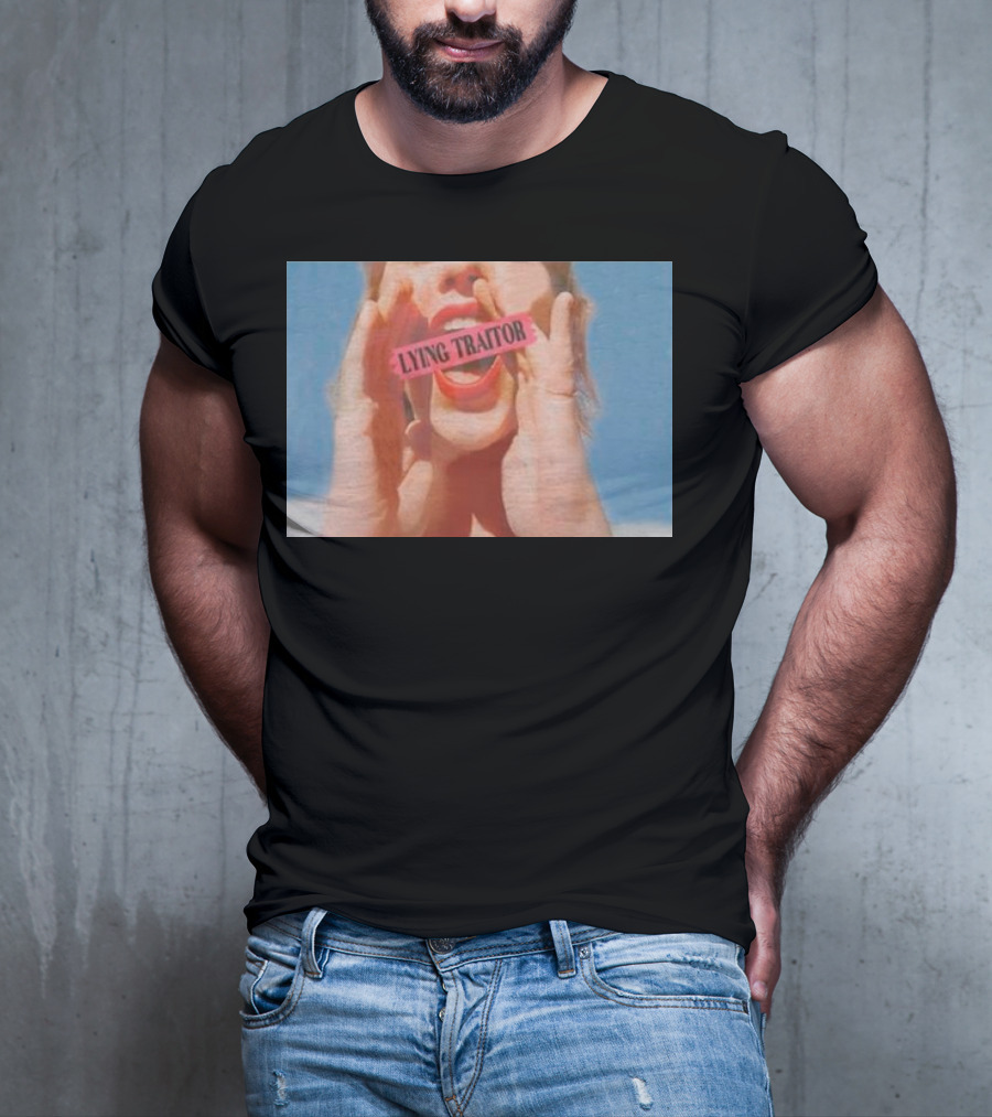 Lying Traitor Shouting Red Lips Hand Gestures T-Shirt