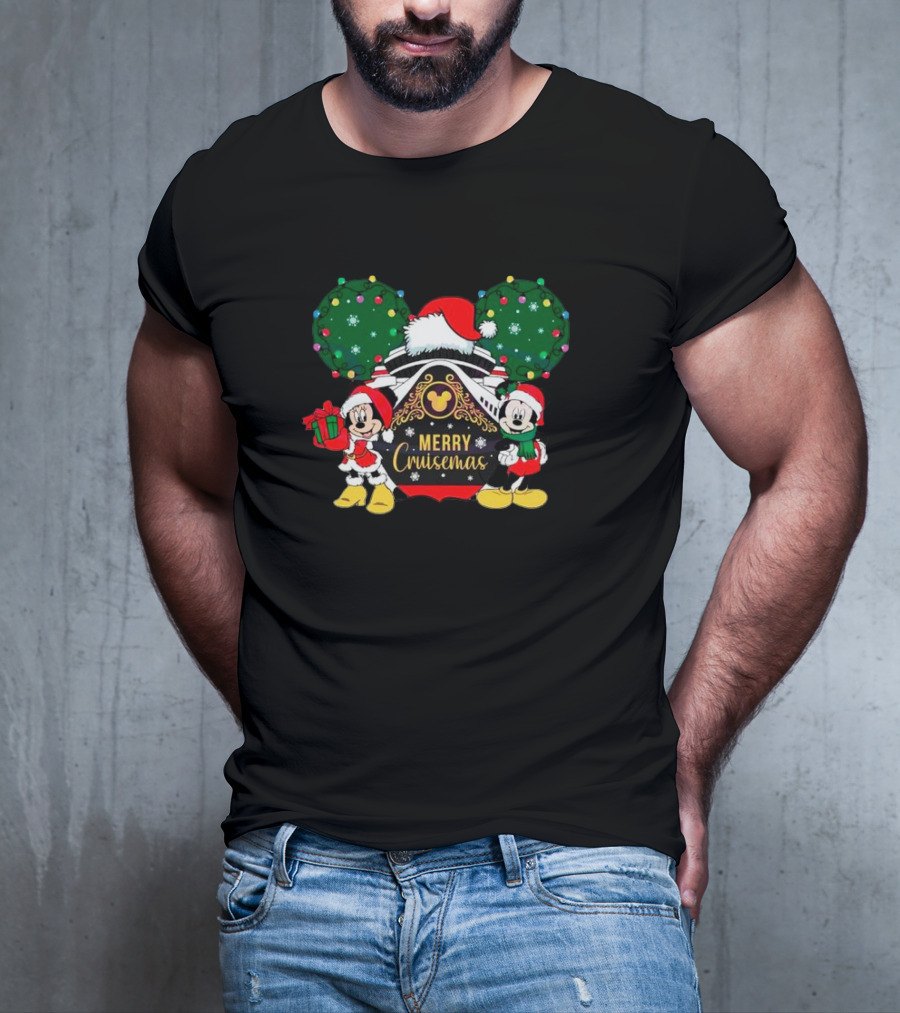Mickey And Minnie Merry Cruisemas Christmas Disney Holiday T-Shirt