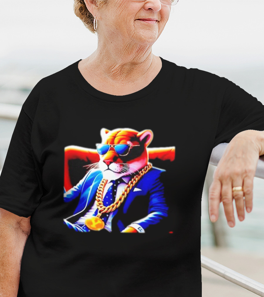 Og Cosmo Cougar BYU Chain Sunglasses Suit T-Shirt