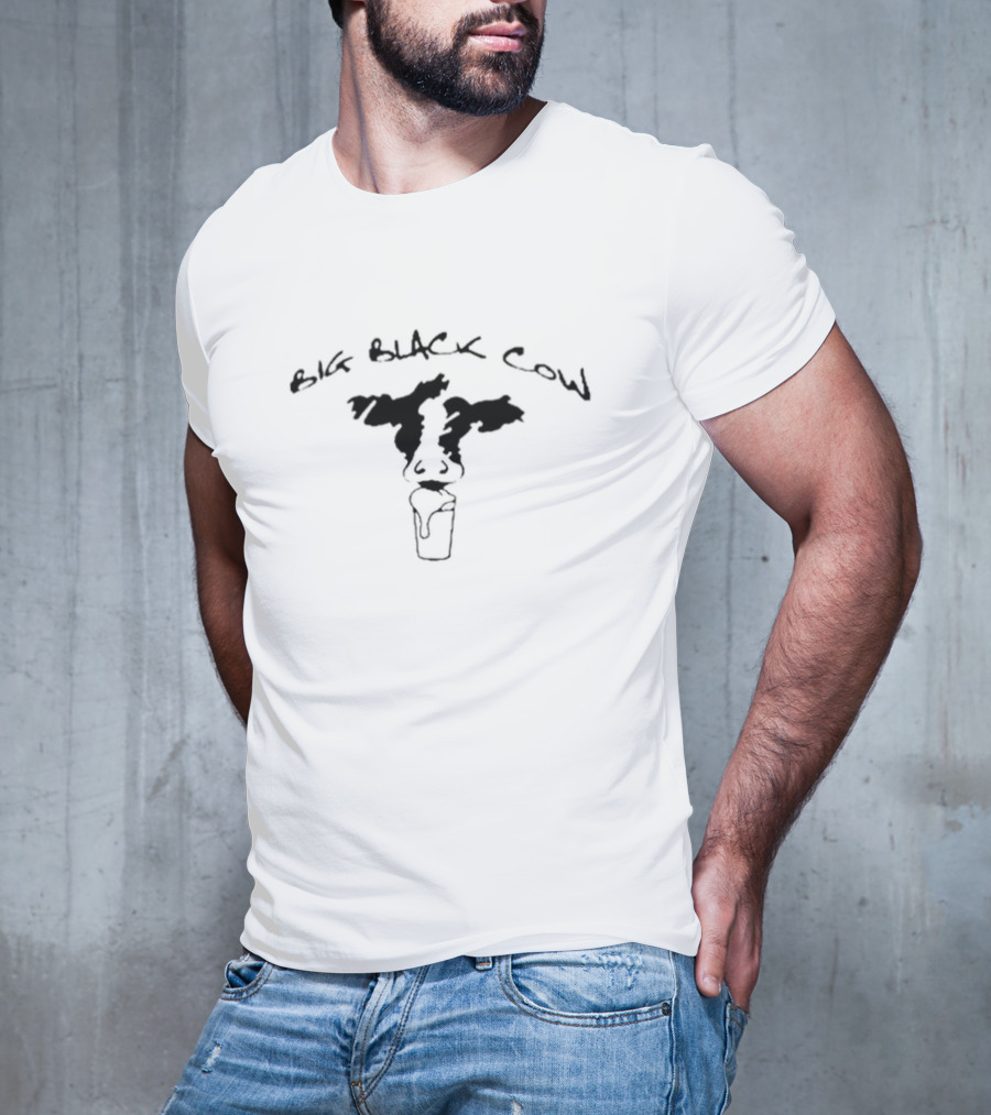 Steely Dan Big Black Cow With Cow Head And Glass T-Shirt