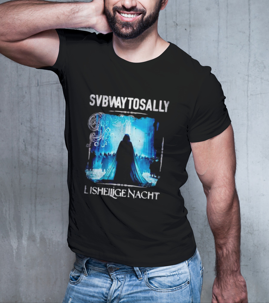 Subway To Sally Eisheilige Nacht Gothic Concert Imagery Blue Silhouette Mystical T-Shirt