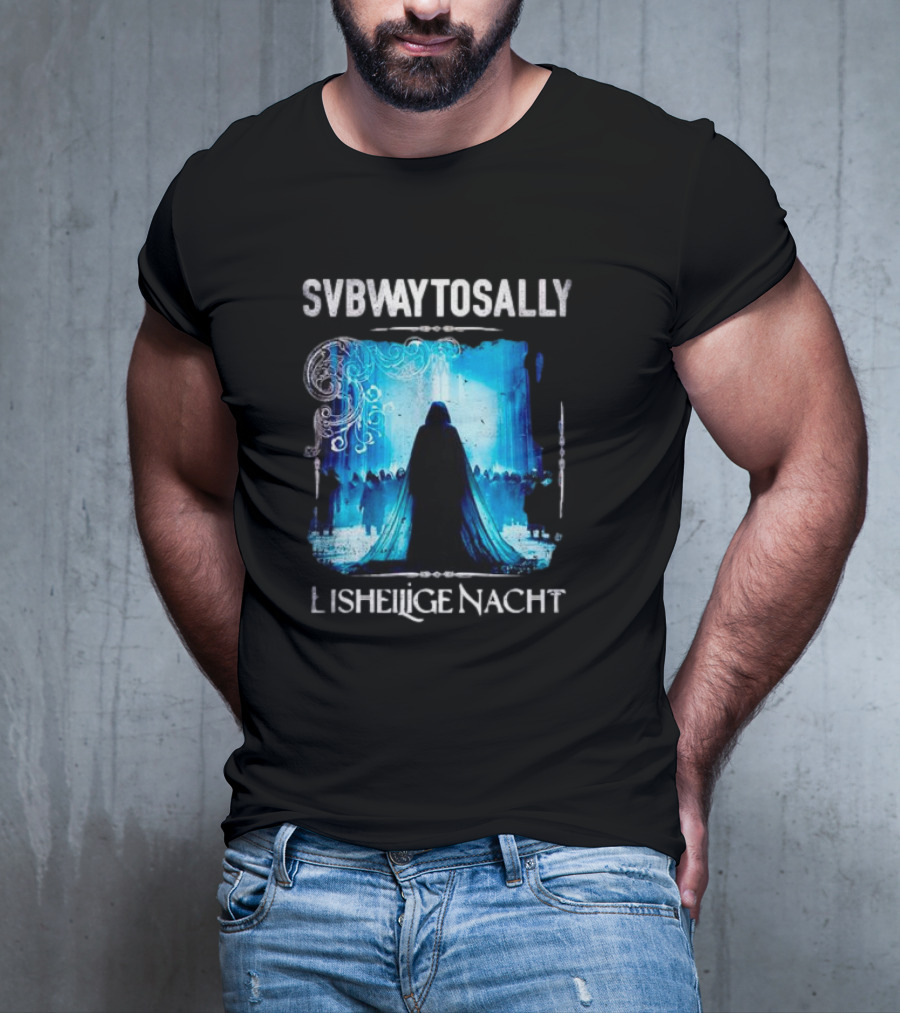 Subway To Sally Eisheilige Nacht Gothic Concert Imagery Blue Silhouette Mystical T-Shirt