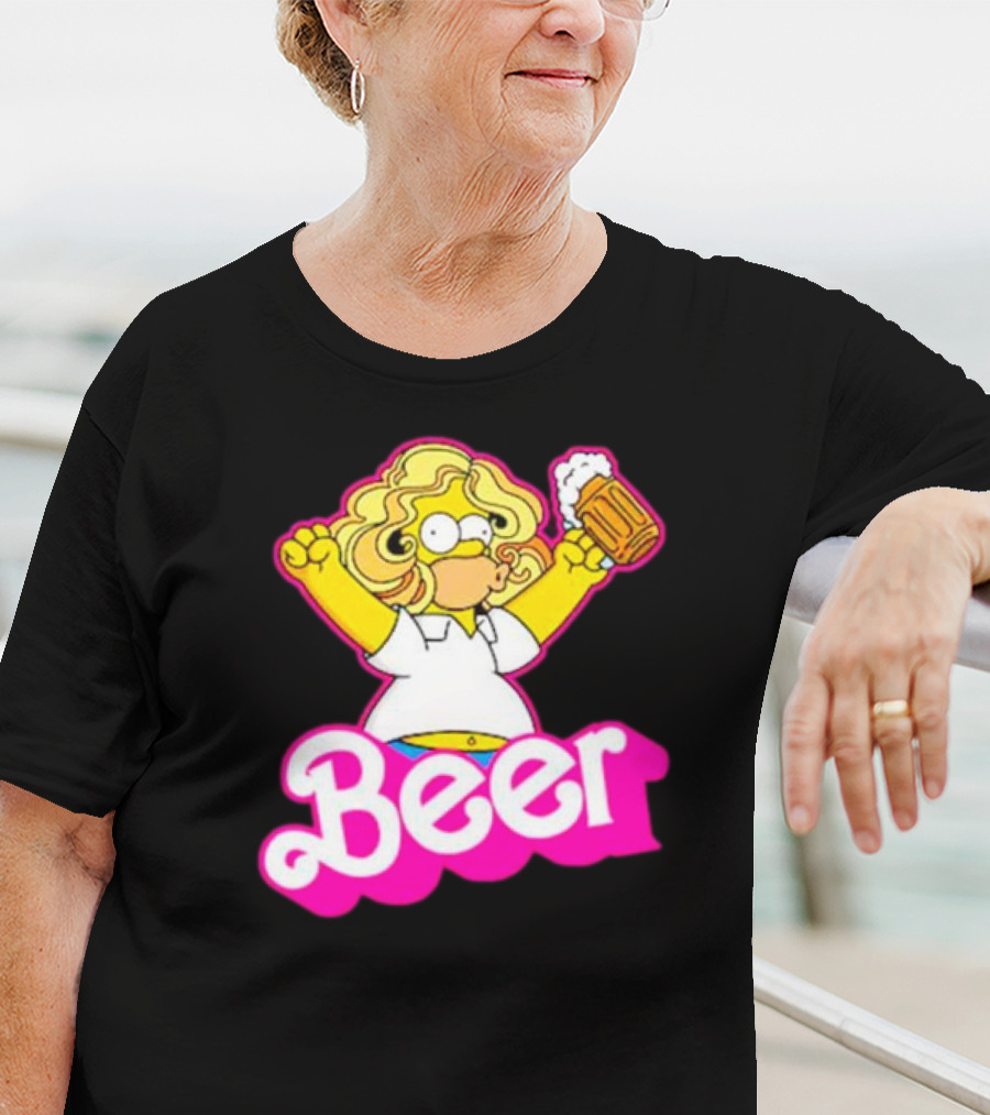 Beerbie Homer Simpson Beer Barbie T-Shirt