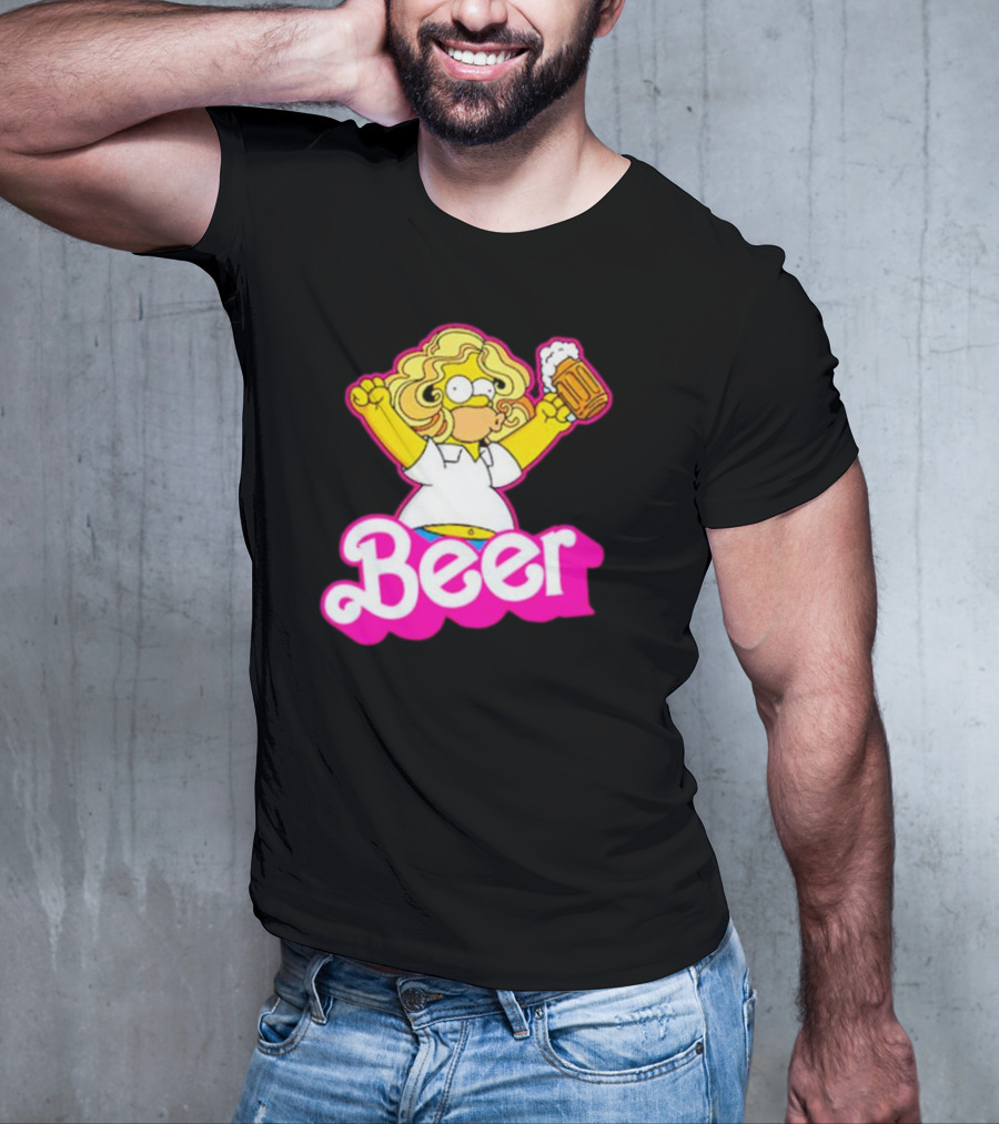 Beerbie Homer Simpson Beer Barbie T-Shirt