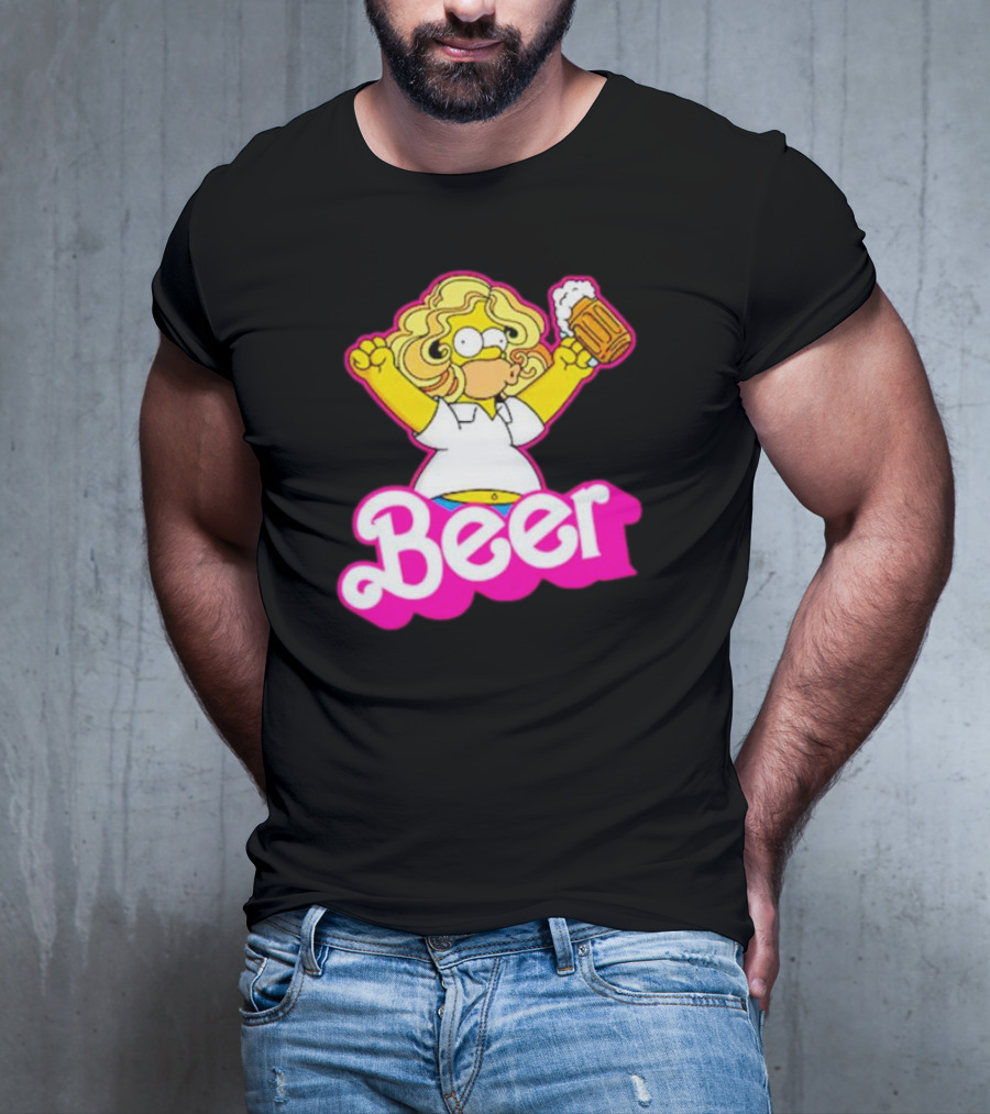 Beerbie Homer Simpson Beer Barbie T-Shirt
