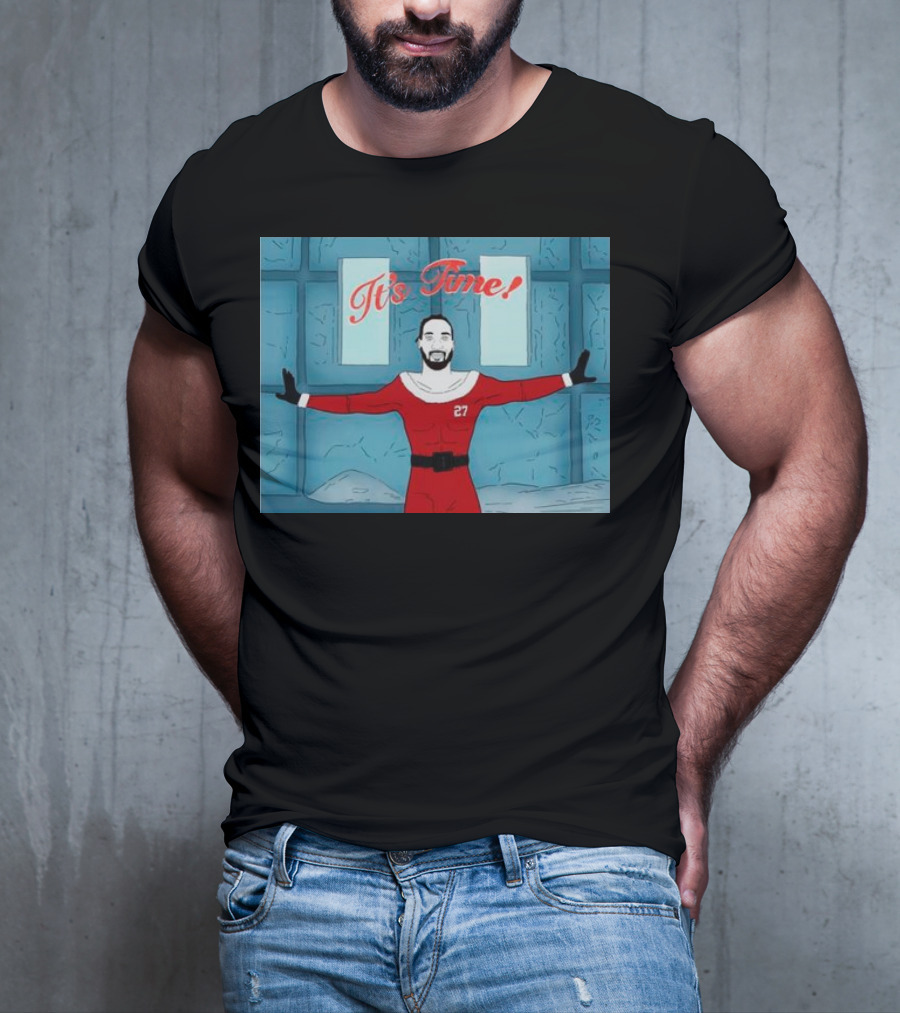 Dontae Johnson Santa It's Time In Red Suit With Number 27 T-Shirt