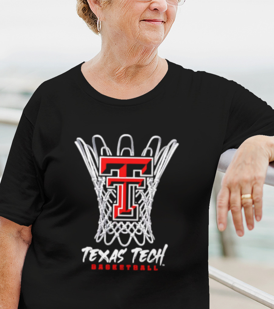 Texas Tech Basketball T Logo With Net T-Shirt