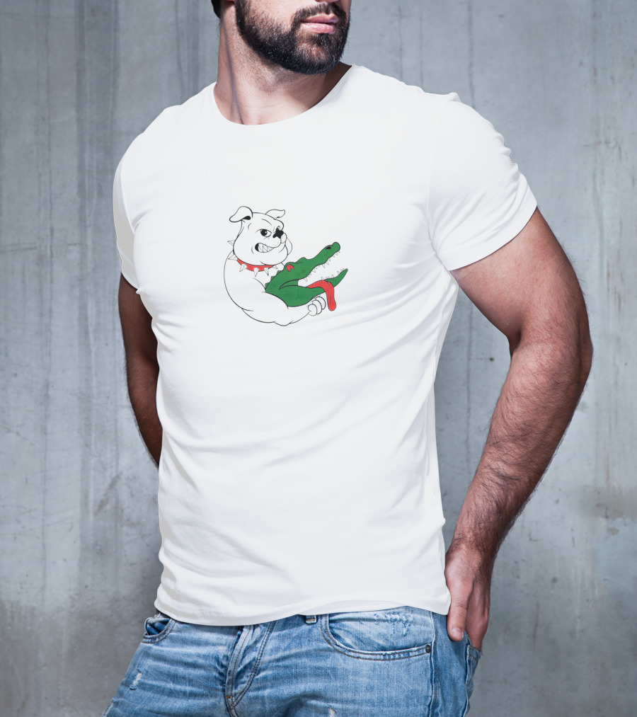 Choke-Out Ga Bulldog Holding Crocodile T-Shirt
