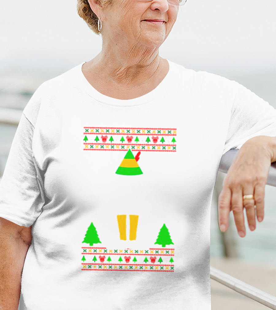 Cotton Headed Ninny Muggins Christmas Elf Hat Snowflakes Boots Trees T-Shirt