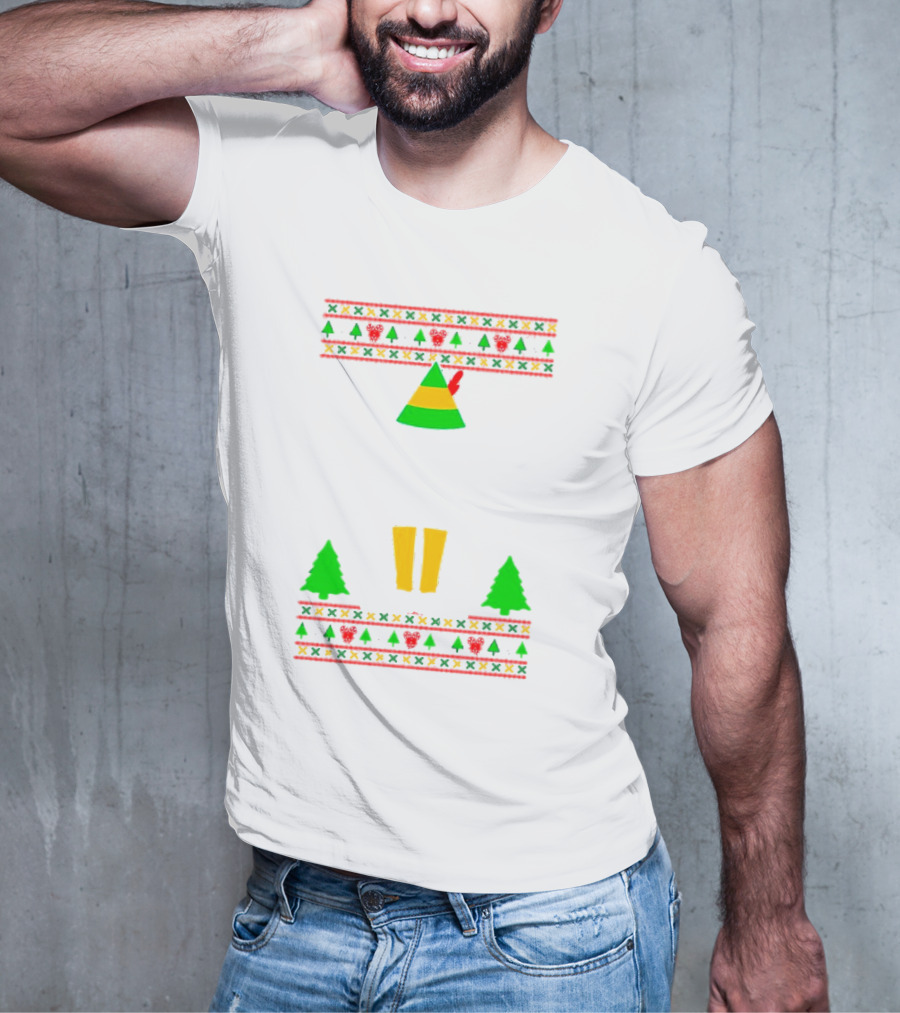 Cotton Headed Ninny Muggins Christmas Elf Hat Snowflakes Boots Trees T-Shirt