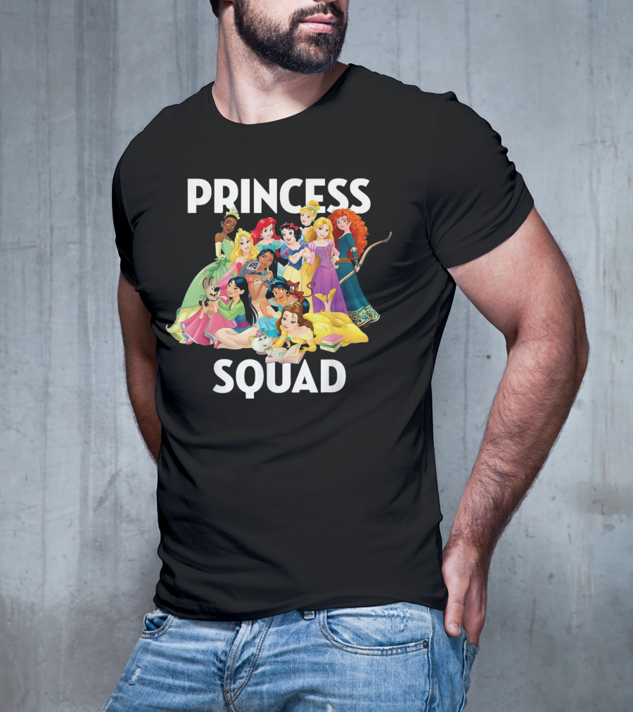 Disney Princess Squad Ensemble With Classic Animated Royal Characters T-Shirt