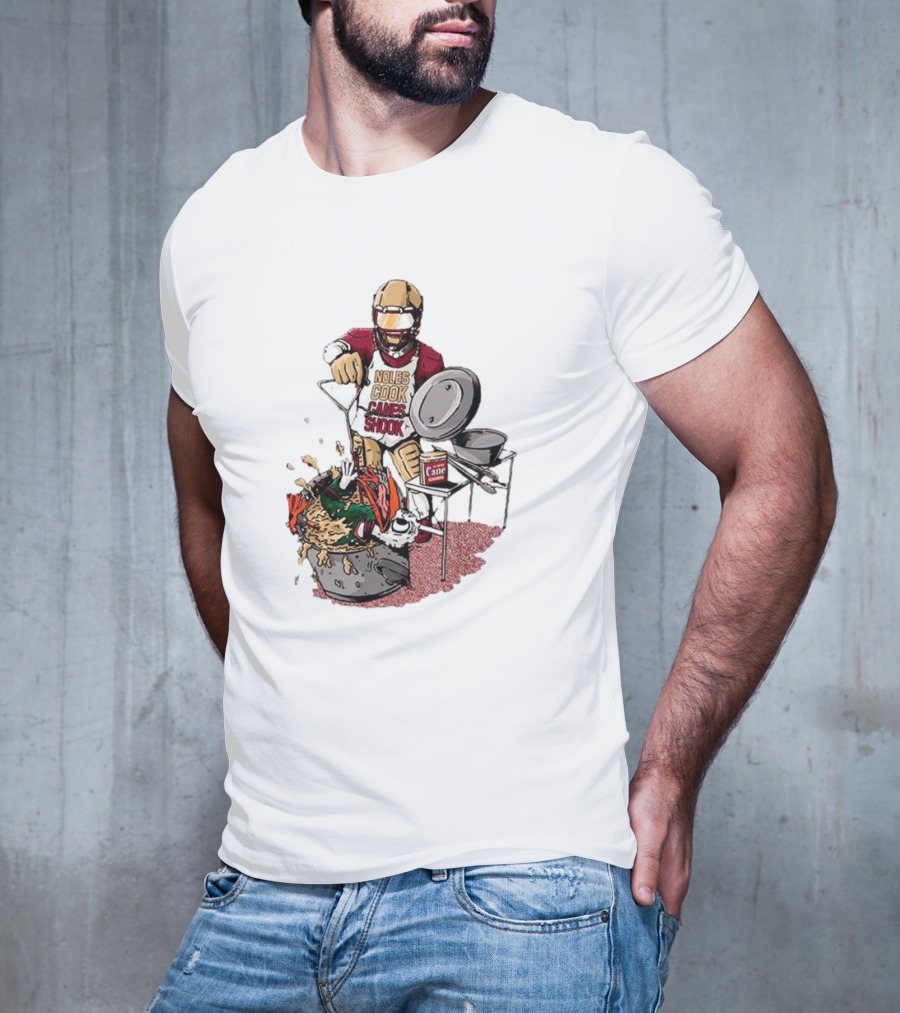 FSU Football Noles Cook Canes Shook Miami Hurricanes Rivalry T-Shirt