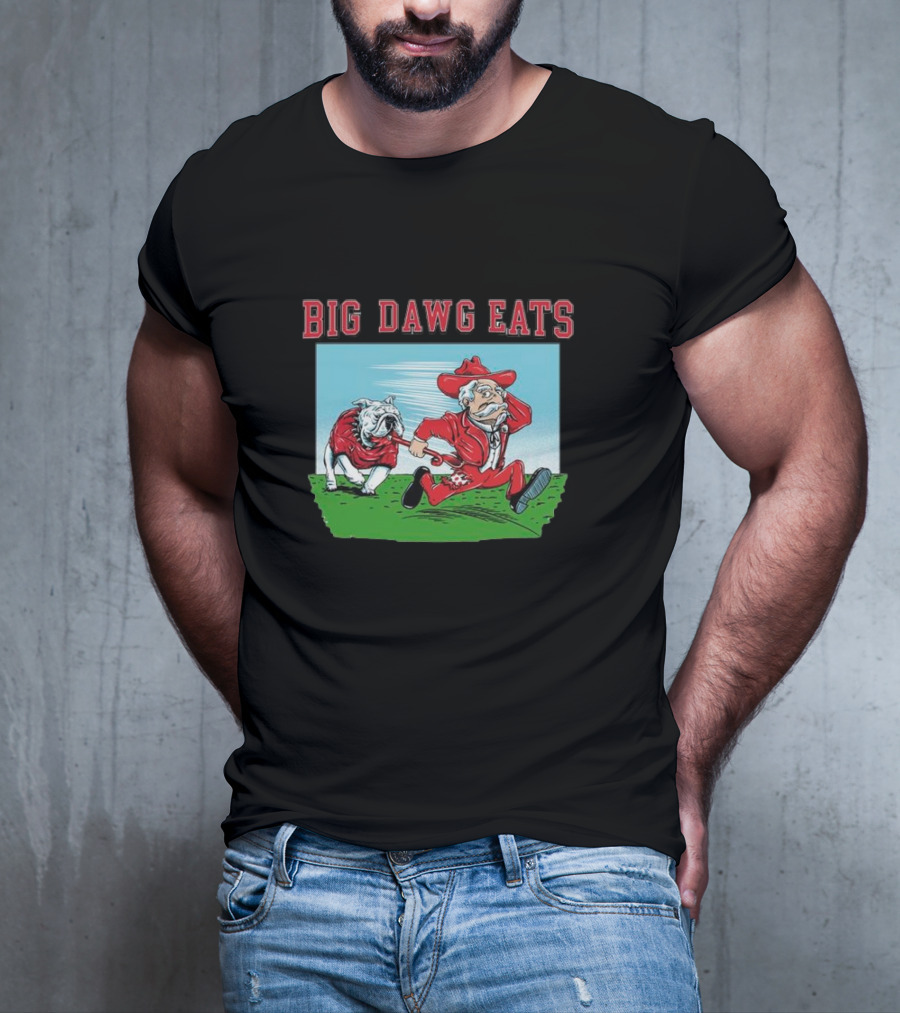 Georgia Bulldogs Big Dawg Eats Ole Miss Rebels T-Shirt