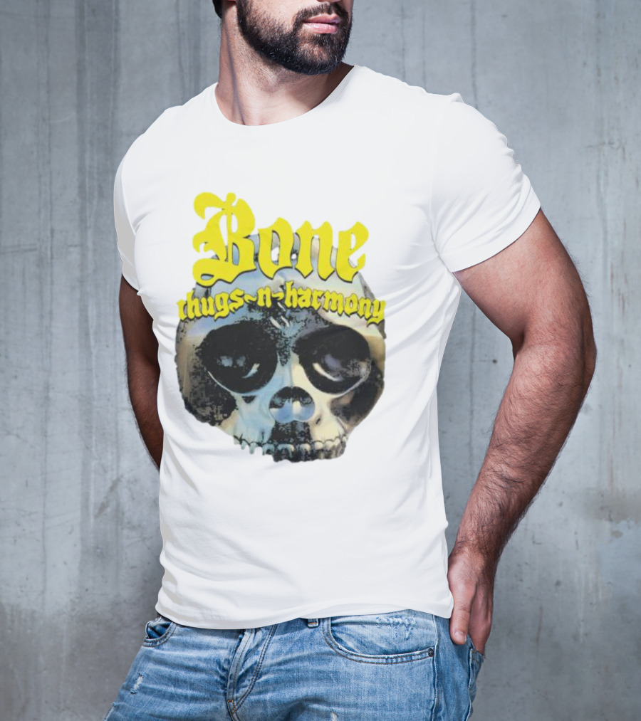 Los Angeles Lakers Bone Thugs-N-Harmony Thuggish Ruggish Skull T-Shirt