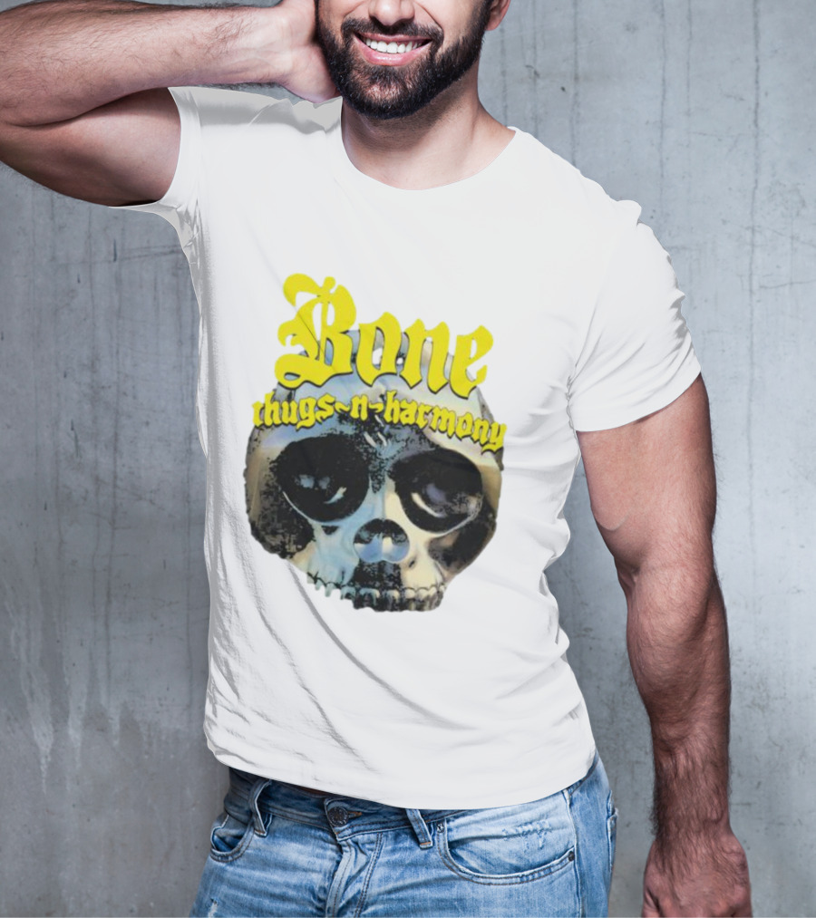 Los Angeles Lakers Bone Thugs-N-Harmony Thuggish Ruggish Skull T-Shirt