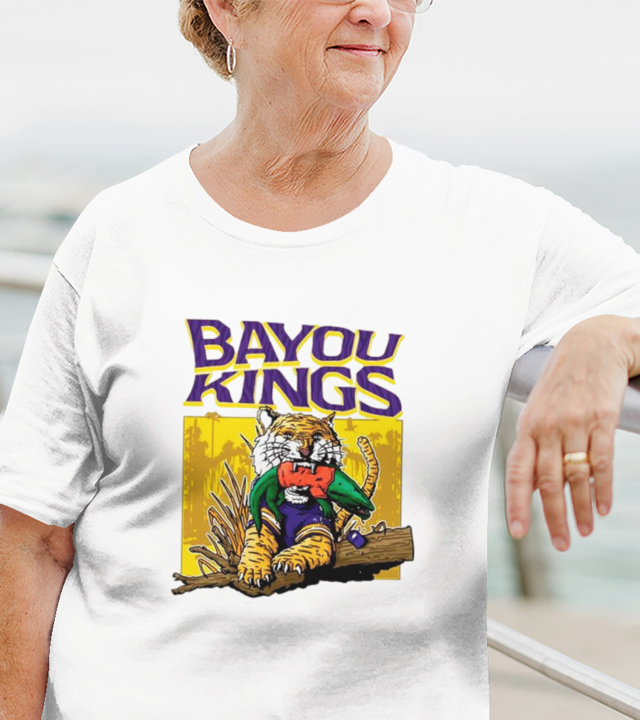 Bayou Kings LSU Tigers Vs. Florida Gators Tiger With Gator T-Shirt
