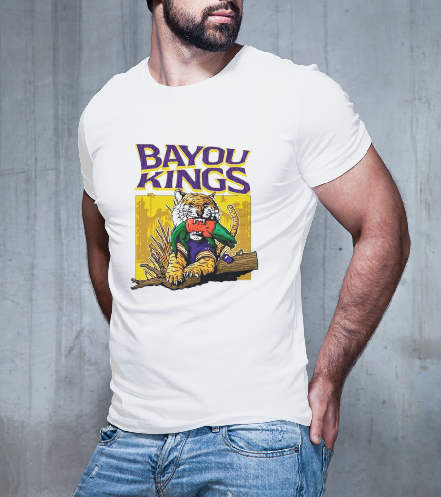 Bayou Kings LSU Tigers Vs. Florida Gators Tiger With Gator T-Shirt